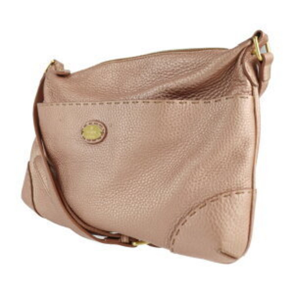Fendi metallic bag Selleria pink leather shoulder